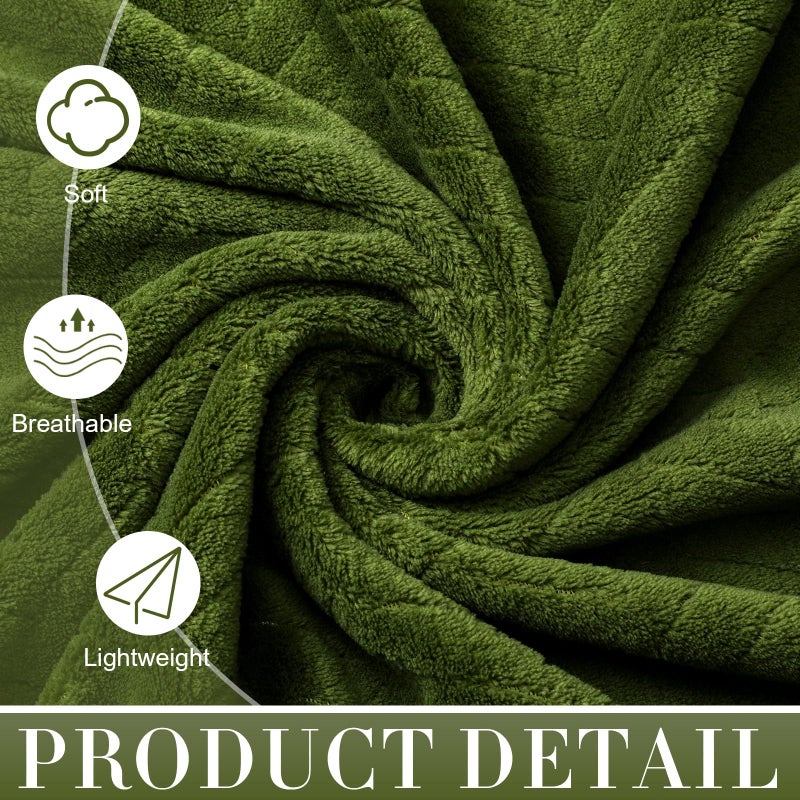 SmoothNovelty Set of 6 Extra Large Bath Towel Set 40x80 Inches Oversized Bath Sheet for Adults Absorbent Microfibers Quick Dry Soft Shower Towel for Bathroom Spa Gym(Chevron Design,Olive Green) - Image 3