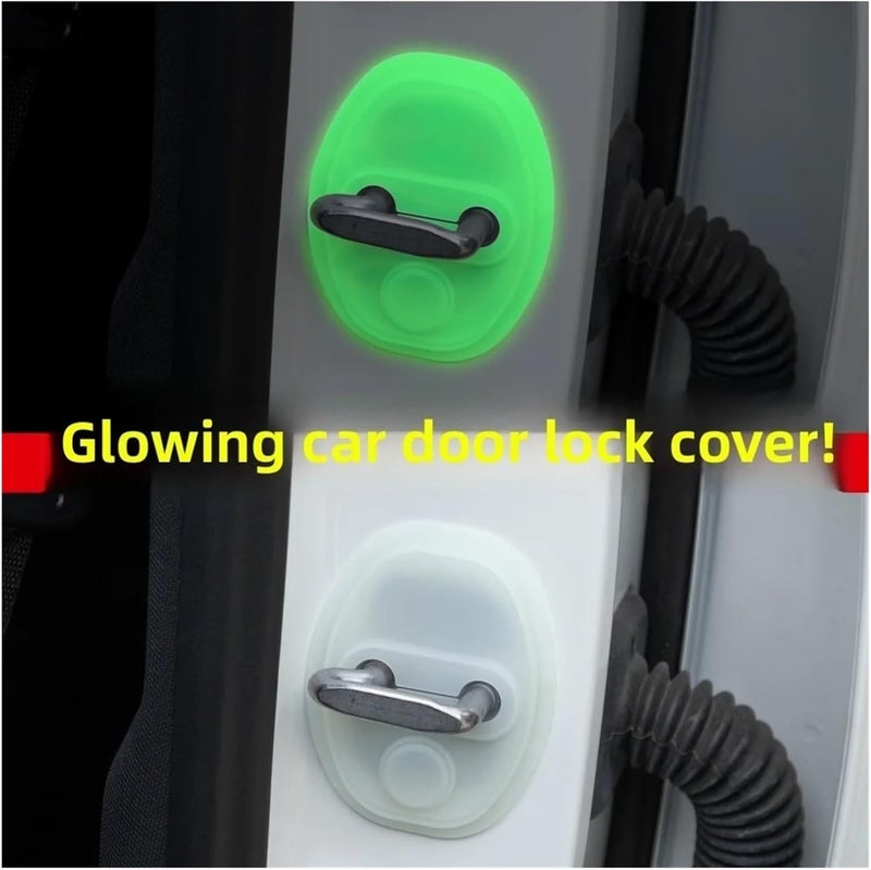 8 قطع سيليكون واقي صدمات أبواب السيارة المضاد للصوت والخدش، وسادة مانعة للتصادم عالمية مع قفل، إكسسوارات (أسود) - Image 3