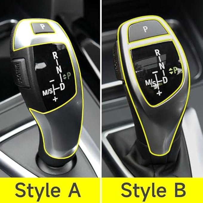 TJMR Car Sticker Decals Gear Shift Knob Cover Carbon Color ABS Trim fits for BMW F20 F21 F22 F30 F31 F32 F33 F34 F35 F36 F07 F10 F12 F15 F16 F25 F26 Accessories (Style B) - Image 3