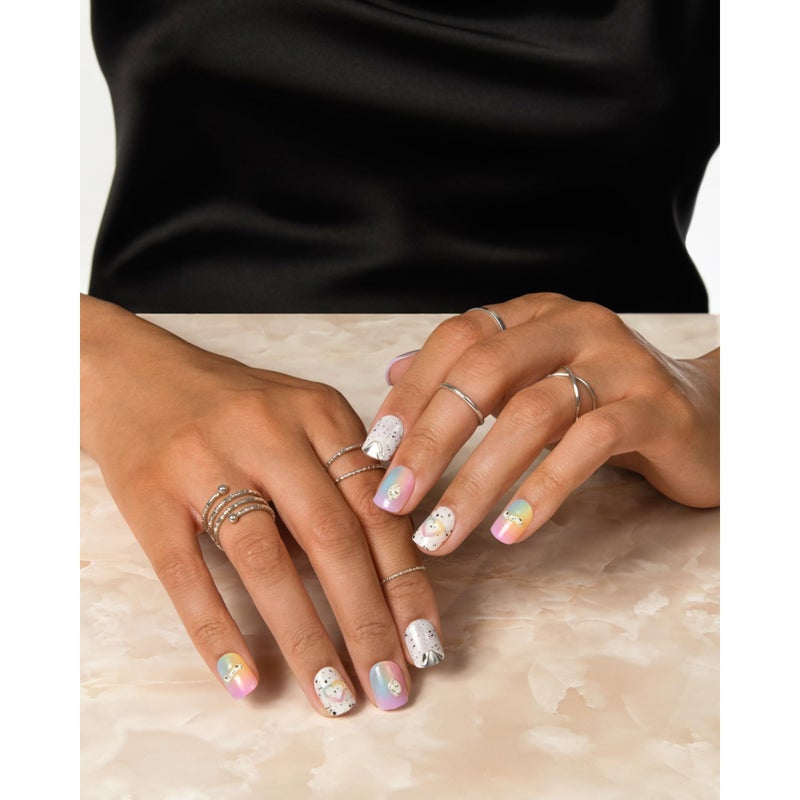 Impress KISS imPRESS Press-On Manicure Premium Collection Fake Nails - Sweet Life, Purple Jelly Squiggle, Short & Square, Easy To Apply, Super Hold, Chip Proof, Smudge Proof, No Dry Time, Durable | 30 Count - Image 5