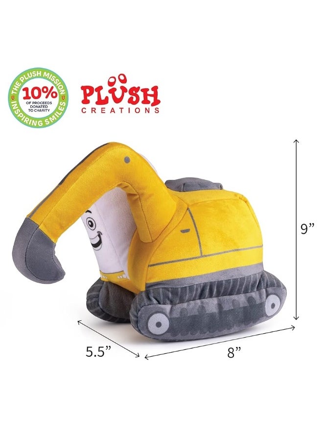 Plush Creations Plush Creations Excavator Toy Figure Plush Construction Stuffed Truck Interactive Excavator Truck Toy for Toddlers  - Image 4