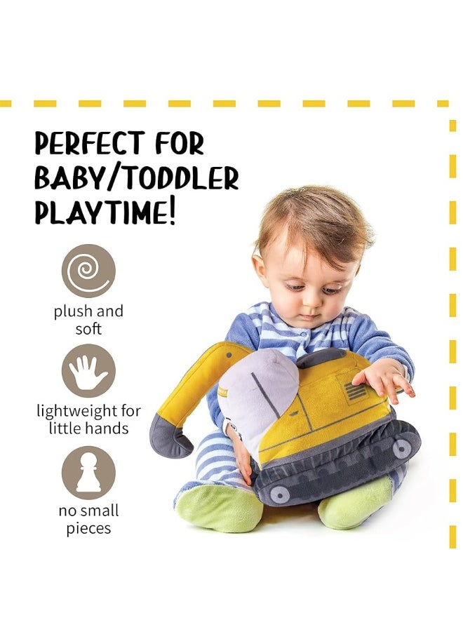 Plush Creations Plush Creations Excavator Toy Figure Plush Construction Stuffed Truck Interactive Excavator Truck Toy for Toddlers  - Image 5