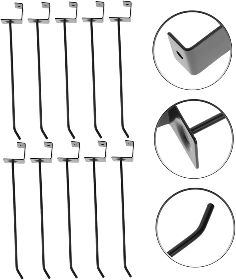خطافات حائطية ثقيلة 10 قطع للبيع بالتجزئة في محلات السوبر ماركت لتعليق الرفوف - Image 3