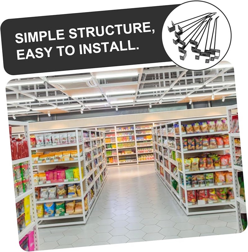 خطافات حائطية ثقيلة 10 قطع للبيع بالتجزئة في محلات السوبر ماركت لتعليق الرفوف - Image 4