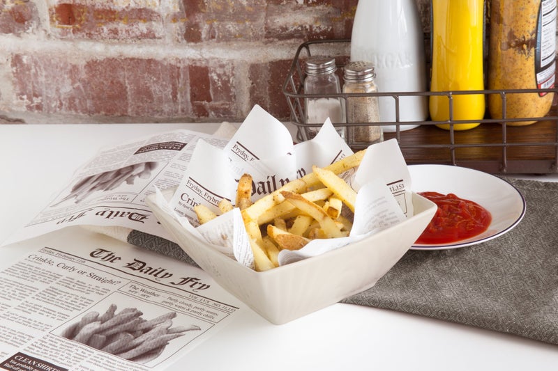 Fox Run French Fry Wax Paper Liners, Newsprint, 24-Count - Image 4