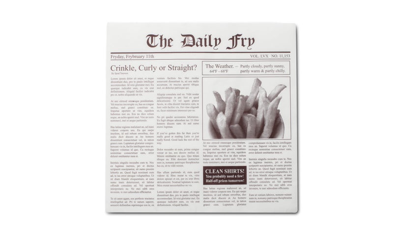 Fox Run French Fry Wax Paper Liners, Newsprint, 24-Count - Image 1