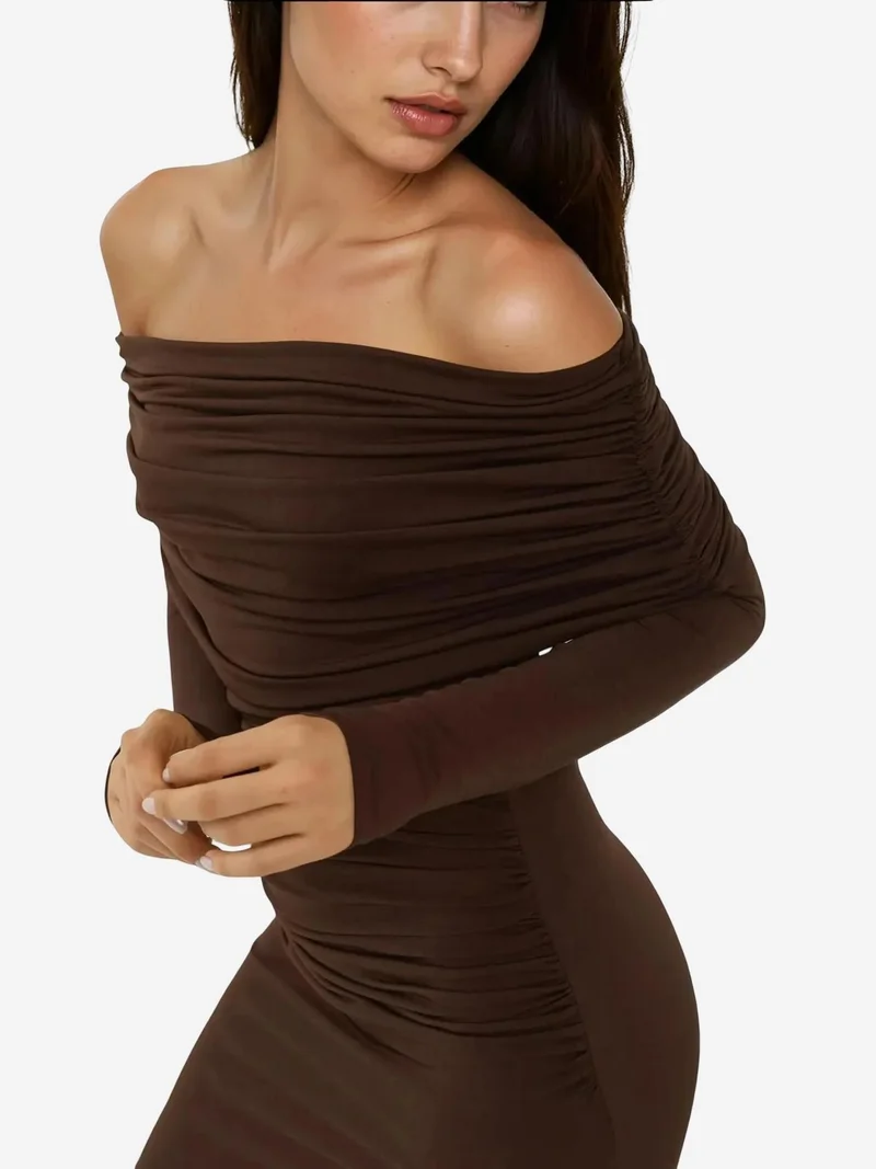 HICCUP Off-Shoulder Bodycon Maxi Dress