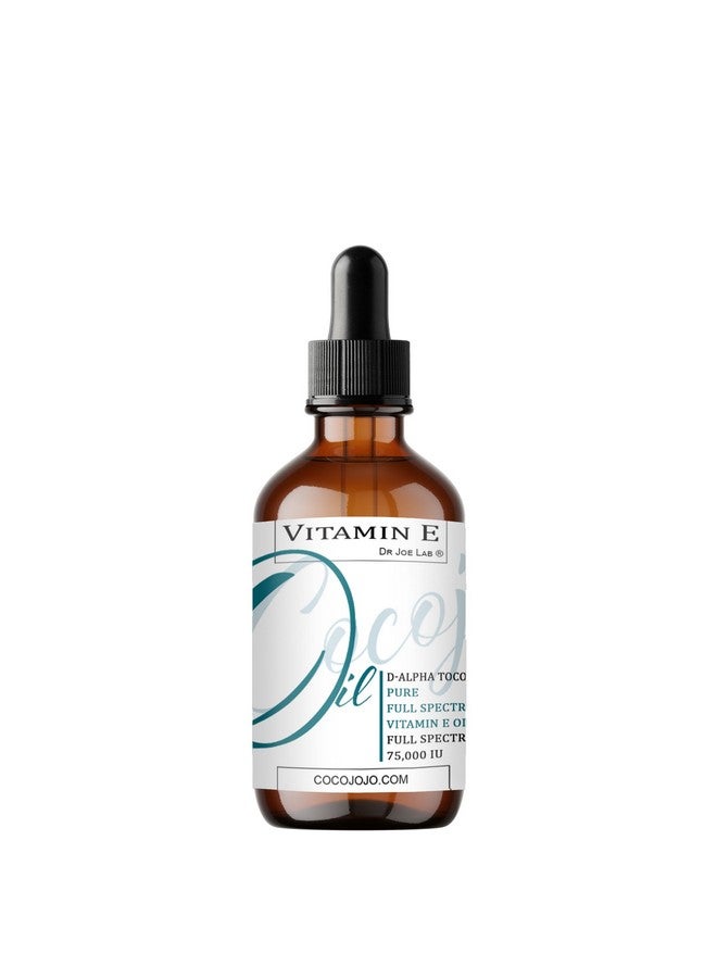 cocojojo Vitamin E Oil 100% Pure & Undiluted Full Spectrum D Alpha Tocopherol 75000 Iu 4 Oz Glass & Dropper For Skin Hair Nails Body Care Hydrating Rejuvenating Skin Oil  - Image 1