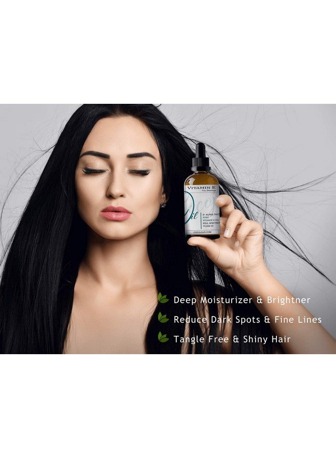 cocojojo Vitamin E Oil 100% Pure & Undiluted Full Spectrum D Alpha Tocopherol 75000 Iu 4 Oz Glass & Dropper For Skin Hair Nails Body Care Hydrating Rejuvenating Skin Oil  - Image 5