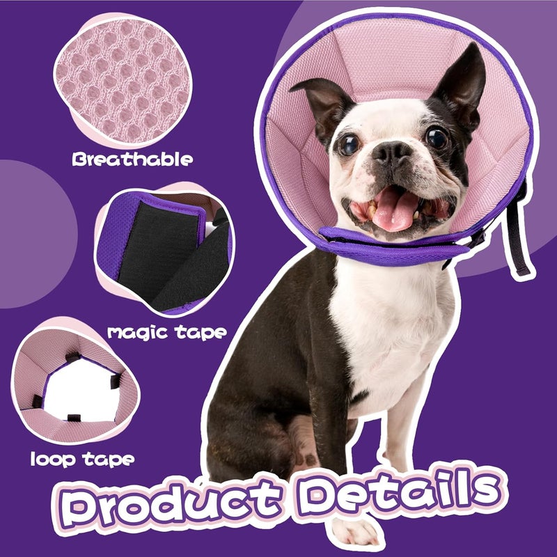 Kuoser Dog Recovery Collar,Soft&Adjustable Dog Cone,Elizabethan Dog Collar After Surgery,Wounds Protection,Licking Scratching Prevention,Skin Diseases,Comfortable Pet Cone - Image 4