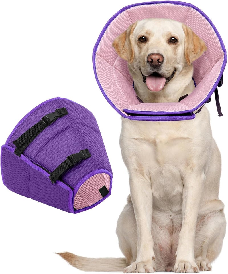 Kuoser Dog Recovery Collar,Soft&Adjustable Dog Cone,Elizabethan Dog Collar After Surgery,Wounds Protection,Licking Scratching Prevention,Skin Diseases,Comfortable Pet Cone - Image 1