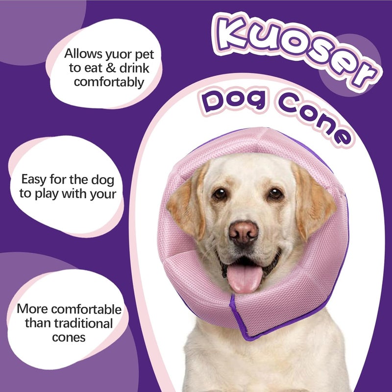 Kuoser Dog Recovery Collar,Soft&Adjustable Dog Cone,Elizabethan Dog Collar After Surgery,Wounds Protection,Licking Scratching Prevention,Skin Diseases,Comfortable Pet Cone - Image 5