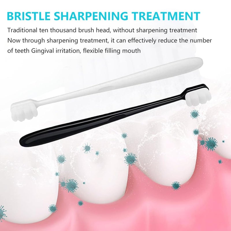 ZIBUYU® Ultra Soft Toothbrushes with Storage Tubes, Wavy Ultra-Fine Bristles, Gentle Toothbrushes for Sensitive Teeth, Gums & Oral Care, Pack of 6 - Image 4