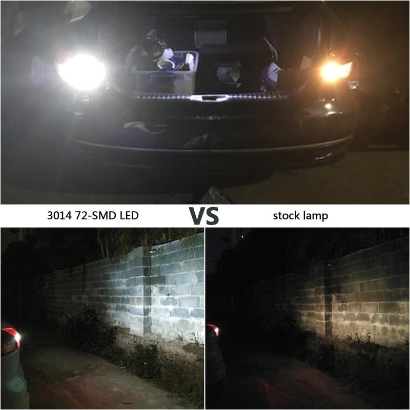 Phinlion 3014-72W 1157/7528/BAY15D LED Bulbs - 6000K White (Set of 2) - Image 5