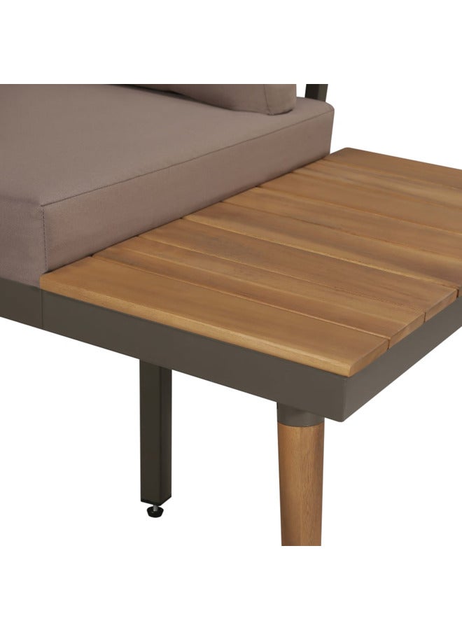 vidaxl 4 Piece Garden Lounge Set with Cushions Solid Acacia Wood Brown 44239 - Image 3