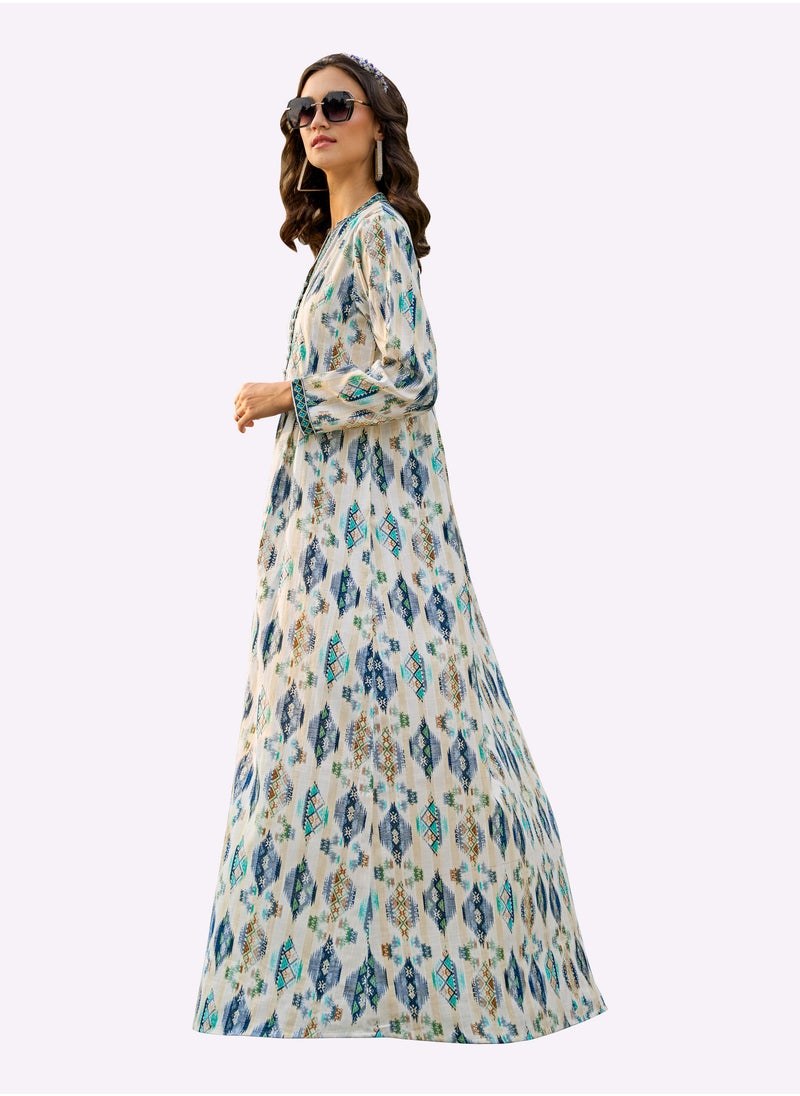 Sara Arabia Sara Arabia Stripes Tribal Jalabiya  - Image 3