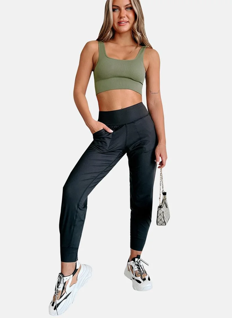 يونيكي Black Plain Jogger Trouser