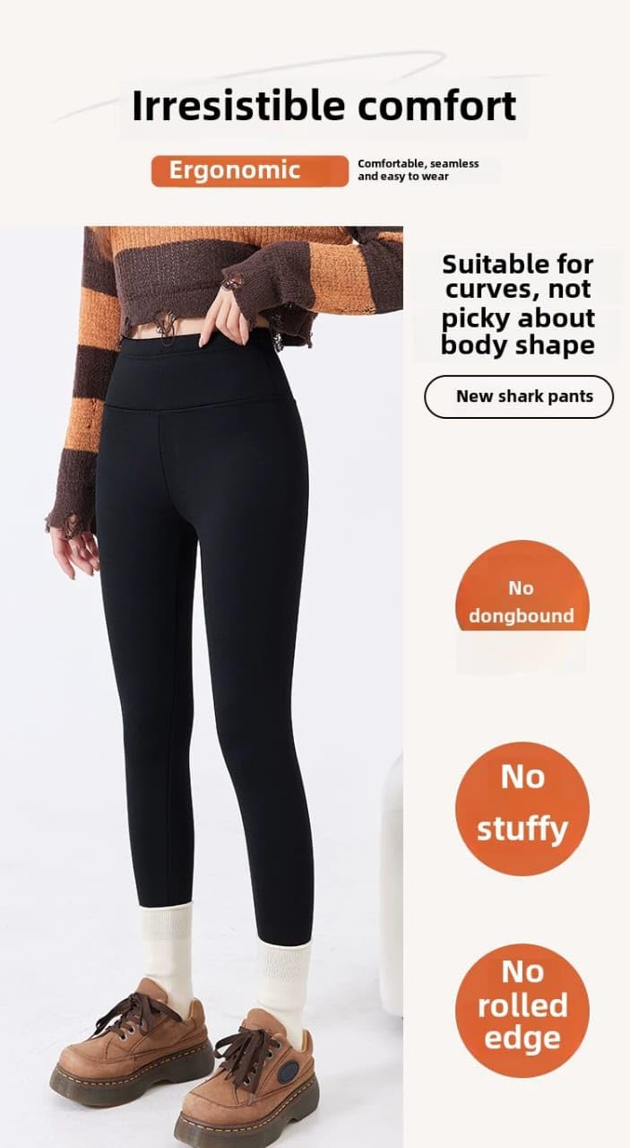 Celary Women’s Nude Fleece Lined Leggings – Winter Warm Pantyhose Look, Thermal Tights, Soft & Stretchable Winter Stockings (Waist Size: 22 to 30 inch Free Size) - Image 5
