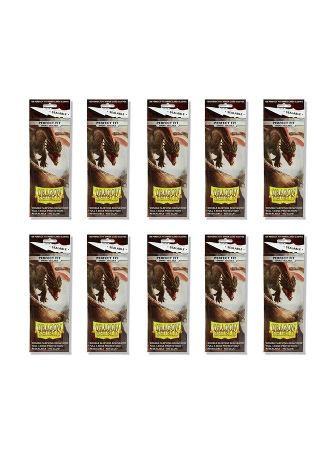 Dragon Shield 100 Standard Size Smoke Resealable Sleeves (10 Packs) - Image 2