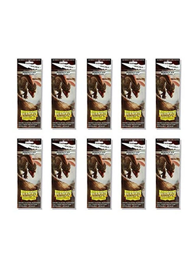 Dragon Shield 100 Standard Size Smoke Resealable Sleeves (10 Packs) - Image 1