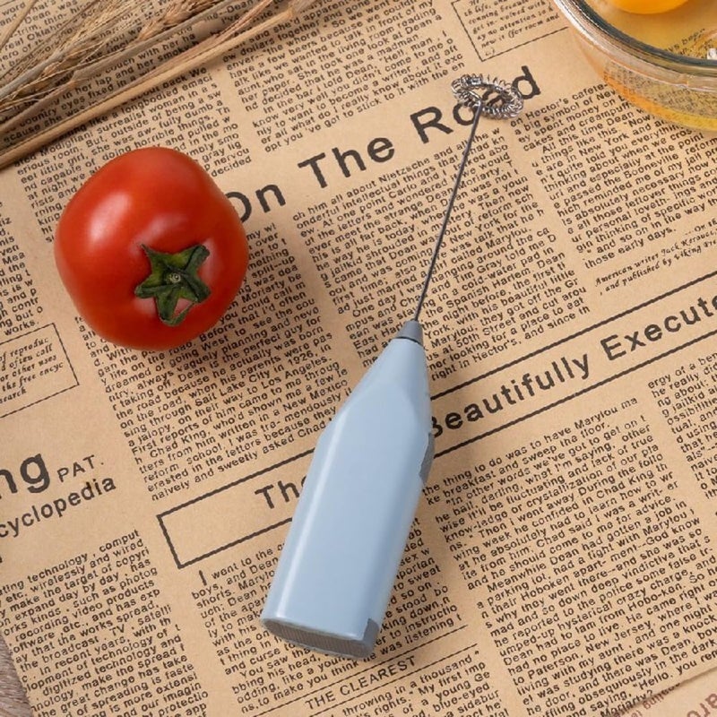 Bonsenkitchen Electric Milk Frother Handheld Drink Mixer, Milk Foam Maker for Bulletproof Coffee, Matcha, Stainless Steel Whisk Battery Operated Coffee Frother, Stainless Steel Stand Include (Gray) - Image 4