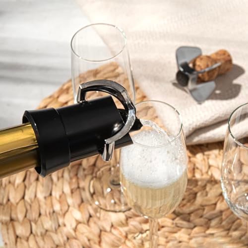 Vacu Vin Champagne Saver and Pourer | Reusable Sparkling Wine Bottle Stopper & Sealer | Preserves Fizz & Freshness | Drip-Free Spout for Easy Pouring | Keep Champagne Bubbly | Wine Accessory - Image 2