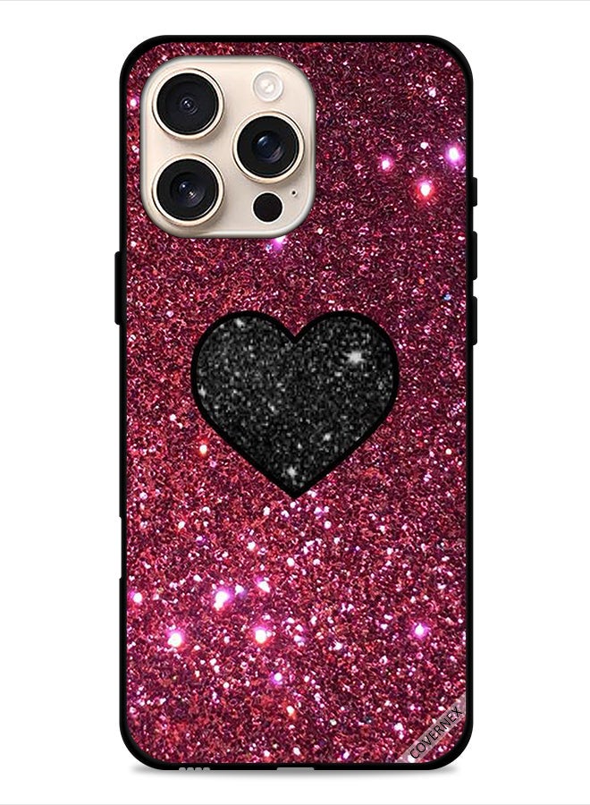 Covernex Apple iPhone 16 Pro Protective Case Cover Heart In Glitters - Image 1