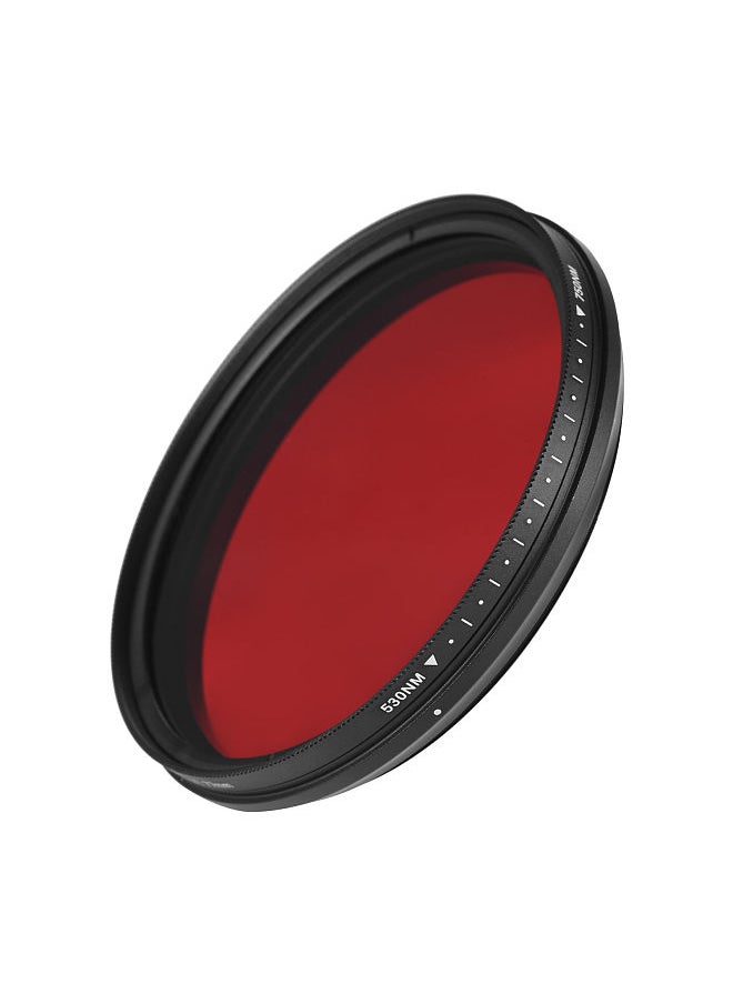 Fotga - 77mm Adjustable Infrared Filter IR Pass X-Ray Lens Filter Variable from 530nm to 750nm Compatible with Canon Nikon Sony DSLR Camera - Image 1