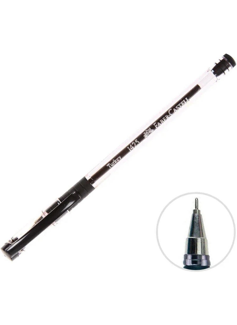 Faber Castell 1425 0.7 mm Needle Tip Black Single Ballpoint Pen  - Image 1