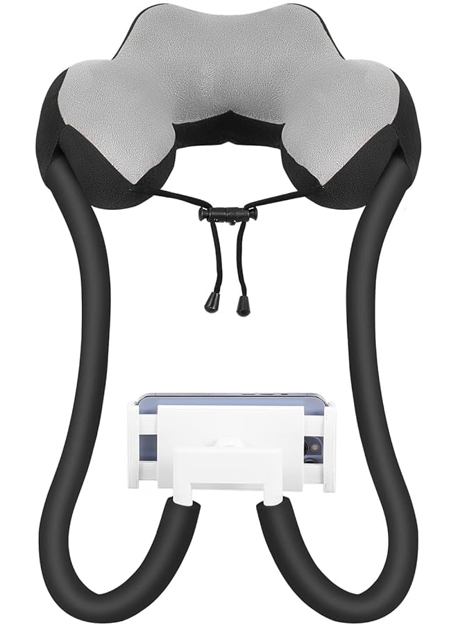 erorex Neck Phone Holder Lazy Gooseneck Phone Pillow Holder Bracket 360° Rotation Universal Mobile Phone Tablet Stand For 4 Inch To 11 Inch Devices Fits For Iphone For Galaxy S21 For Ipad Black - Image 1
