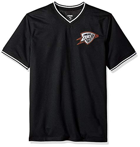 Ultra Game NBA Oklahoma City Thunder Mens Jersey VNeck Mesh Short Sleeve Tee Shirt Small Black GTM2522F - Image 3