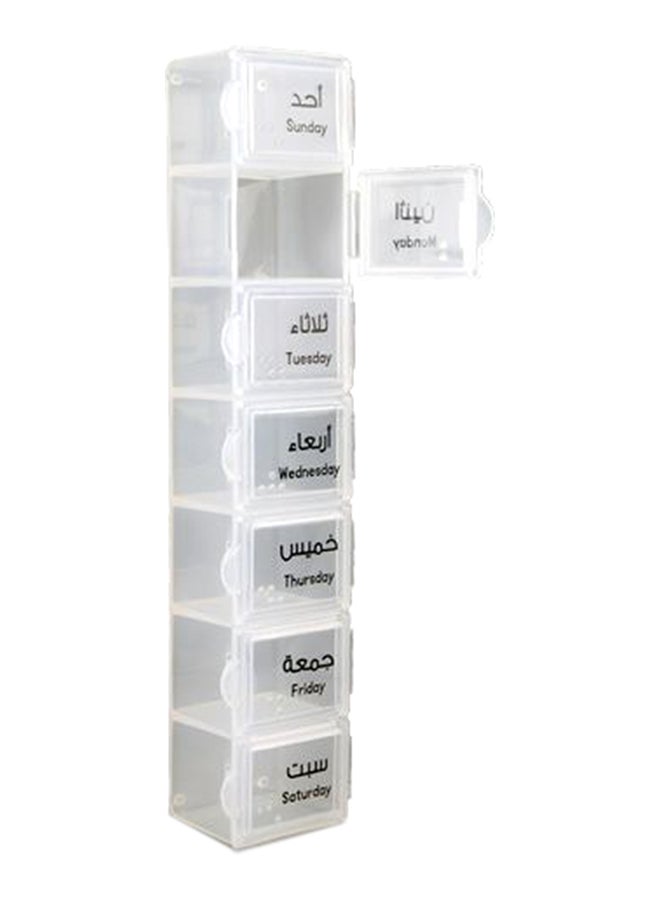 Transparent White Medicine Box