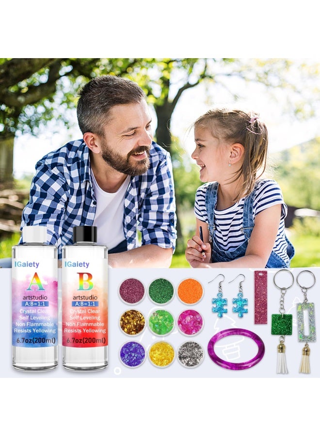 Igaiety Resin Kits for Jewelry Making Silicone Molds Starter Kit 279 pcs Bundle with Epoxy Resin Silicone Mold Art Accessories Included for DIY Jewelry Earring Keychain Necklace Rings Making Adults  - Image 4