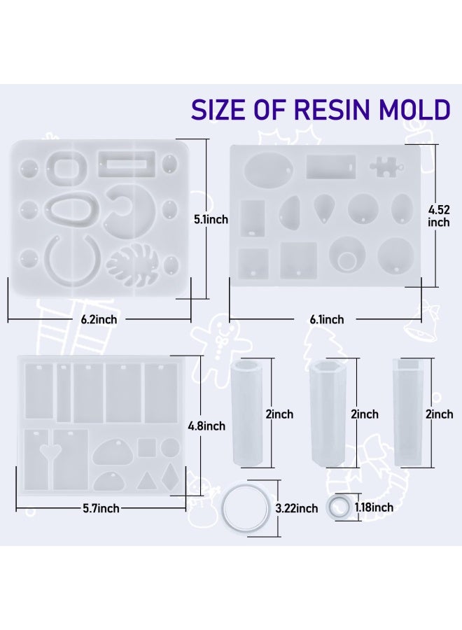 Igaiety Resin Kits for Jewelry Making Silicone Molds Starter Kit 279 pcs Bundle with Epoxy Resin Silicone Mold Art Accessories Included for DIY Jewelry Earring Keychain Necklace Rings Making Adults  - Image 3