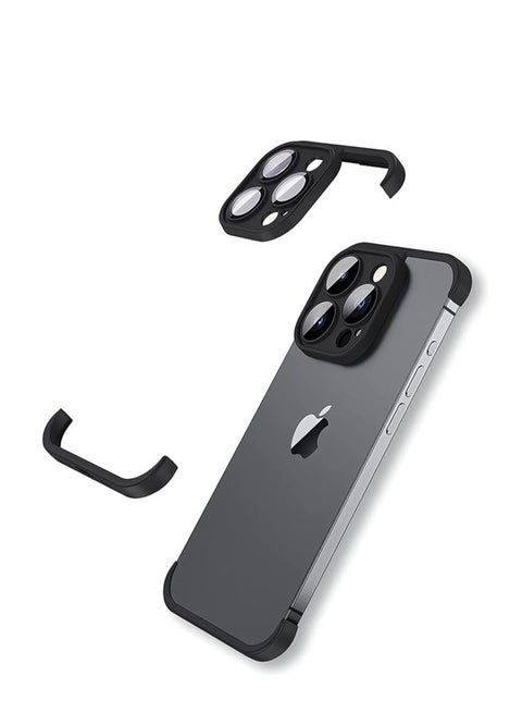 iPhone Case TPU Bumper, Frameless Bumper Case with Camera Lens Protector for iPhone 15 Pro Max, Slim Fit No Back No Frame Design TPU Bumper, Excellent Heat Dissipation, 1 Pcs