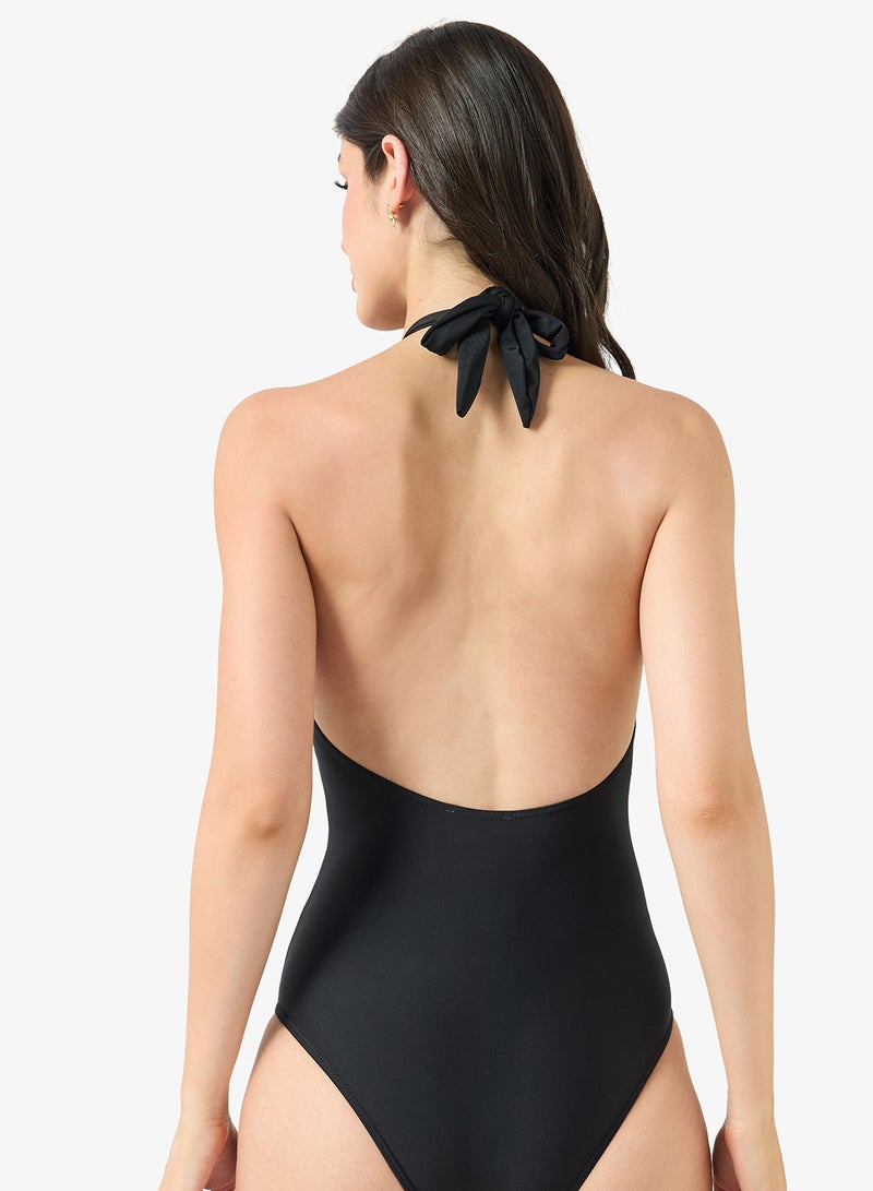 Ginger Halter Neck Cutout Detail Swimsuit - Image 3