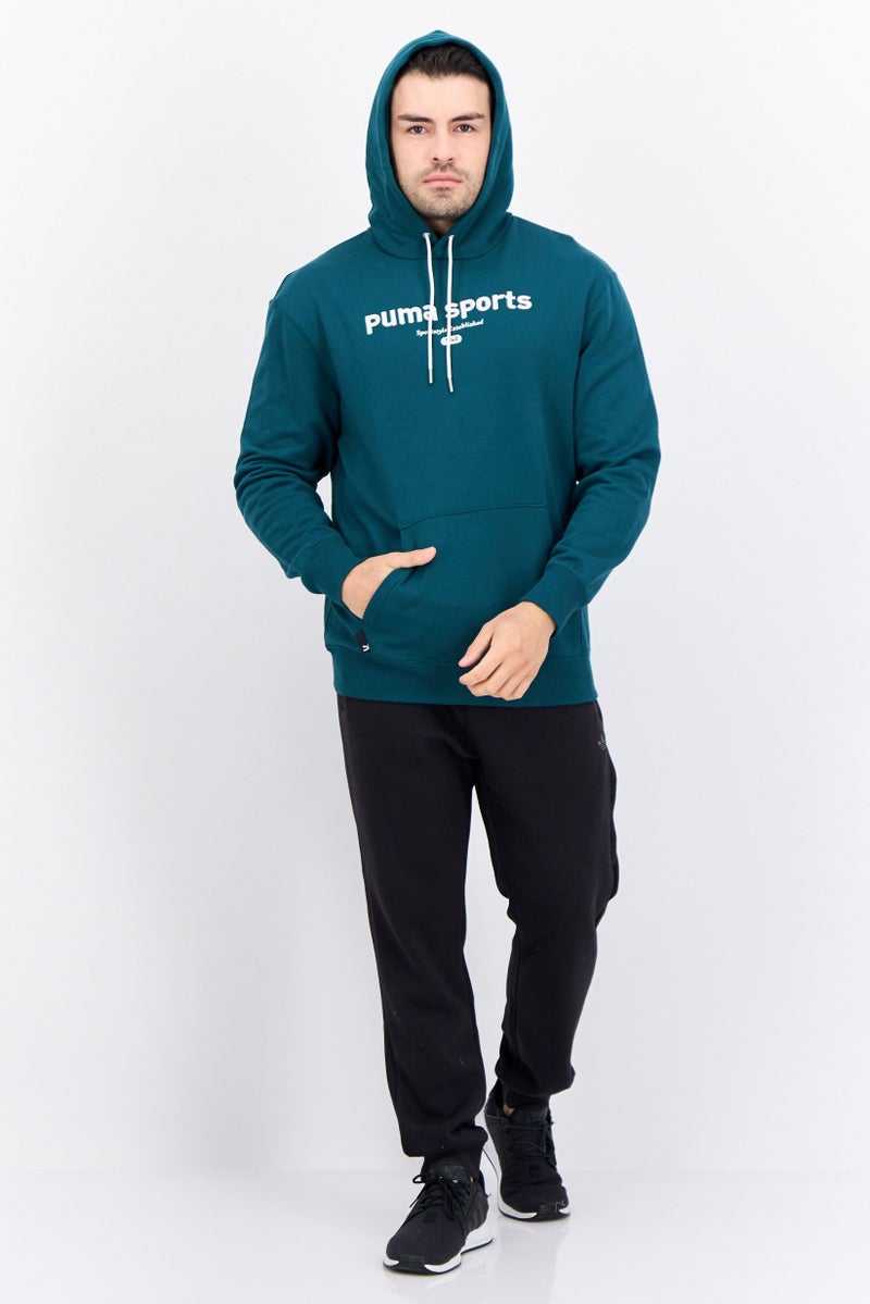 PUMA Men Sportswear Fit Long Sleeves Outdoor Hoodies, Emerald Green - Image 3