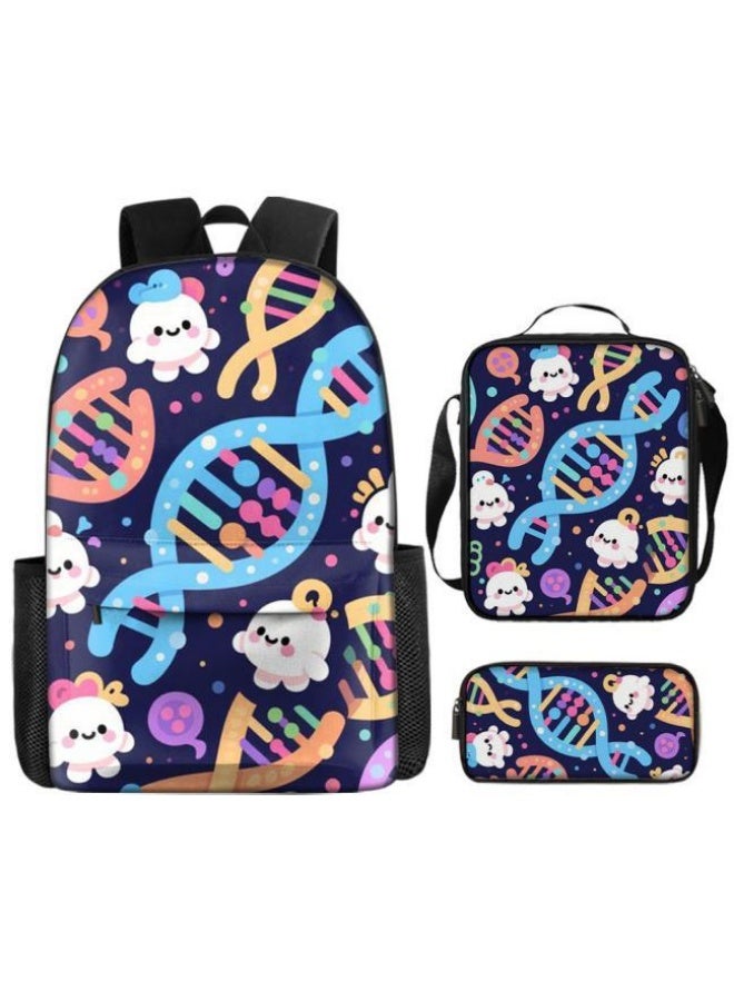 Bright Li Fire Fashion is unlimited! Cartoon bag three-piece set, suitable for a variety of scenes for students and teenagers (available for students, children, friends on outings, mountain climbing, school, etc.) - 16 - Image 2