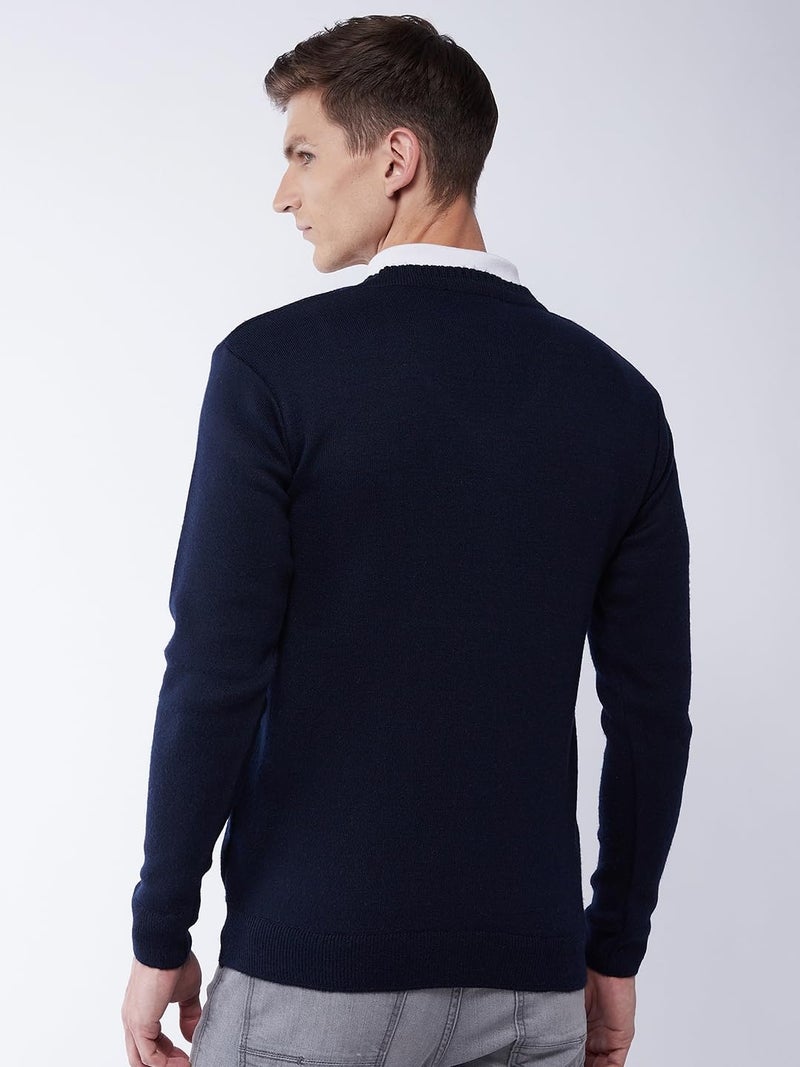 Pivl Men's Winter Sweater - Style for The Season_Navy_2XL||Winterwear|| - Image 5