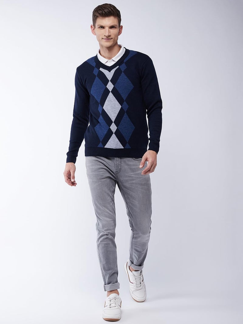 Pivl Men's Winter Sweater - Style for The Season_Navy_2XL||Winterwear|| - Image 2
