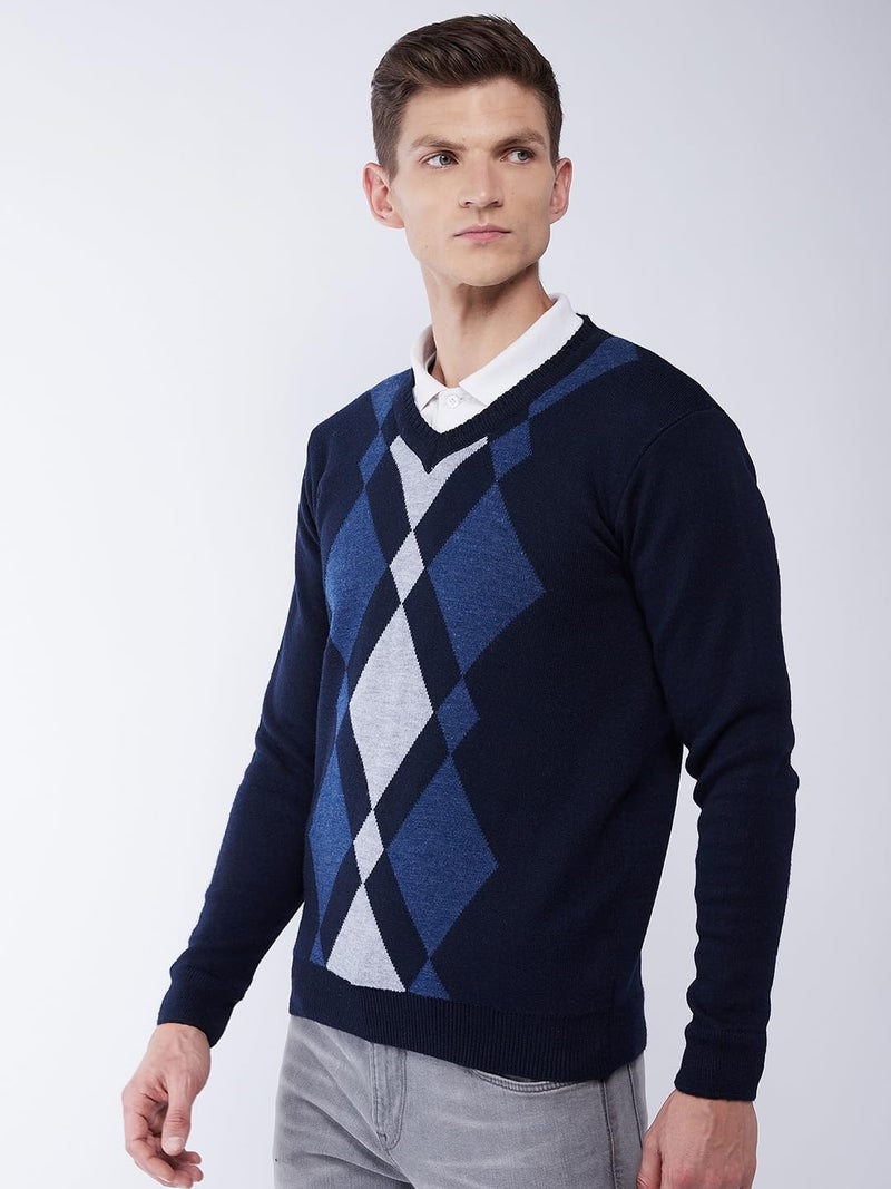 Pivl Men's Winter Sweater - Style for The Season_Navy_2XL||Winterwear|| - Image 3