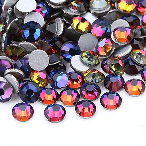 Dowarm 1440 Pieces SS10 Flatback Rhinestones 28MM Crystal for Craft Nails Dance Costumes Non Hotfix Blue Flame - Image 2