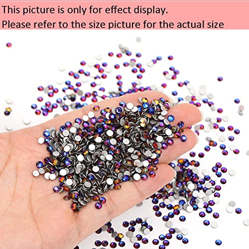 Dowarm 1440 Pieces SS10 Flatback Rhinestones 28MM Crystal for Craft Nails Dance Costumes Non Hotfix Blue Flame - Image 5