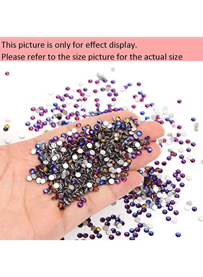 Dowarm 1440 Pieces SS10 Flatback Rhinestones 28MM Crystal for Craft Nails Dance Costumes Non Hotfix Blue Flame - Image 4