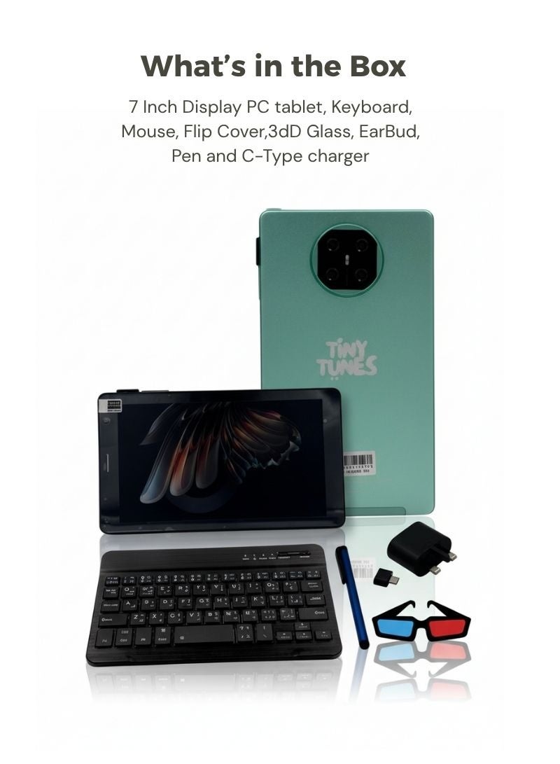 Tiny Tunes TS705 Kids Tablet, 7 Inch Display, Keyboard and Pen, Wifi, SIM Support - Image 3