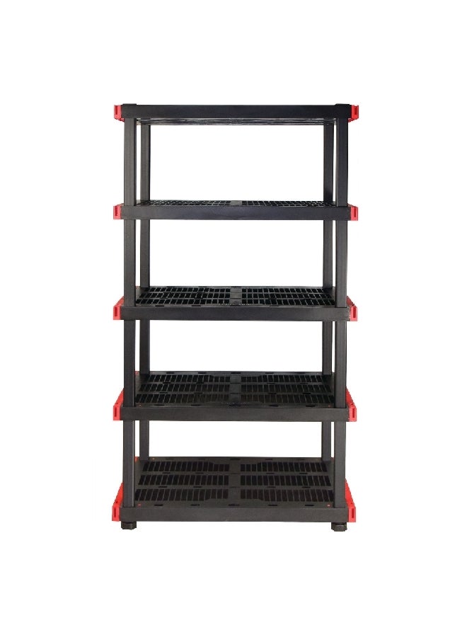 كرافتس مان رفوف تخزين شديدة التحمل مع تهوية 5 رفوف أسود وأحمر 72 × 40 × 24 انش  CMXRHBP24X40SH - Image 2