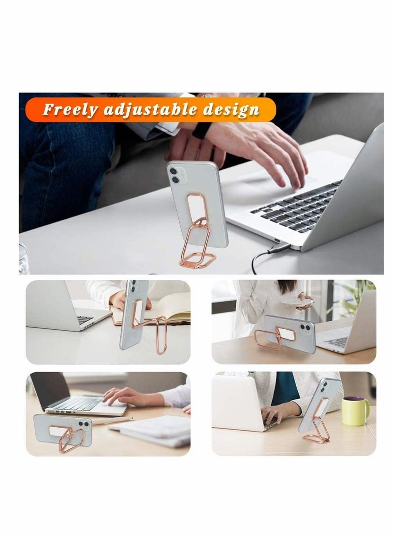 KASTWAVE Phone Ring Holder, with Universal Magnetic Car Mount, Retractable 360°Rotation Foldable Phone Stand for Desk Bed Offfice, Adjustable Ultra-Thin Phone Back Grip Stand for All Smartphones Tablets - Image 3