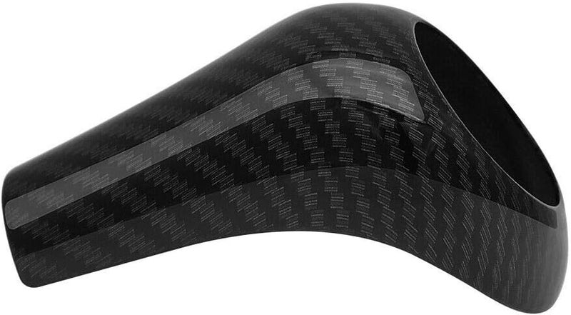 cheekyglo Ger Shift Kno Cover, Cron Fiber Pattern Car Ger Head Shift Kno Cover Trim Sticker Car Interior ccessories Fit for Mercedes enz /C/E/G Clss CLS W204 W212, lck-Black - Image 3