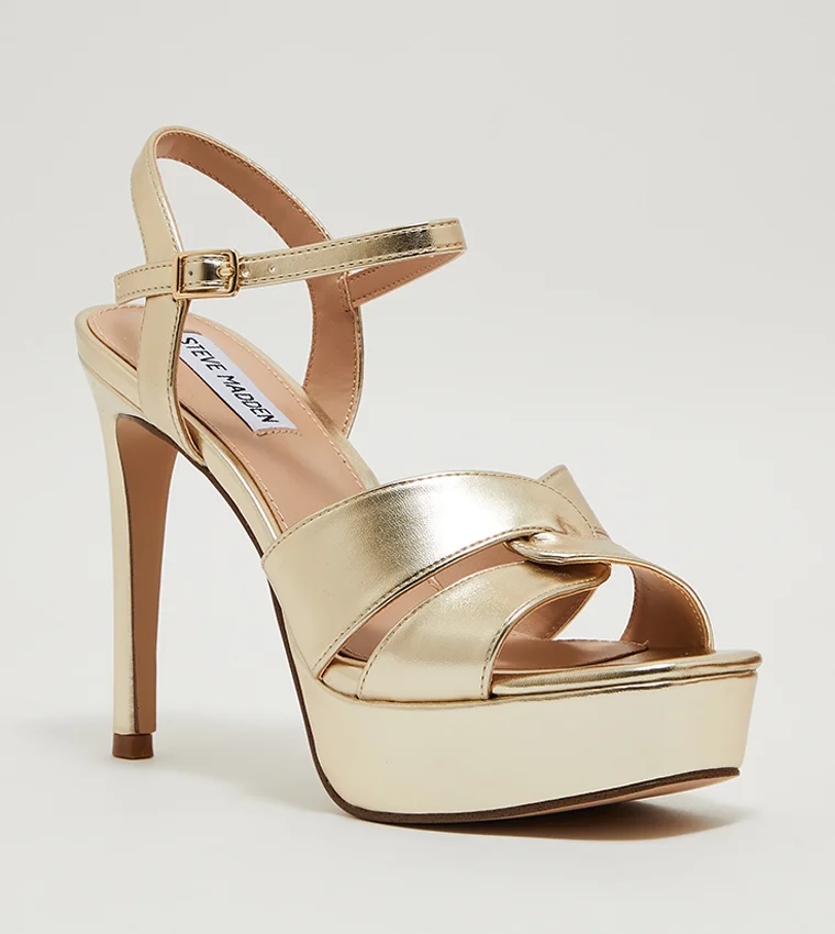 ستيف مادن Lavisher Gold Women's Heel Sandals