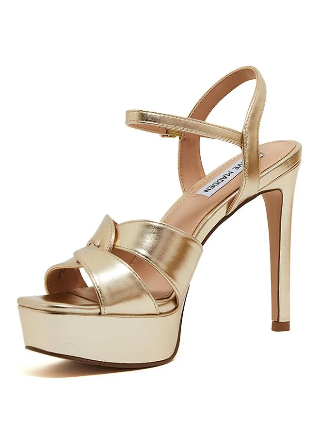 Steve Madden Lavisher Gold Women's Heel Sandals